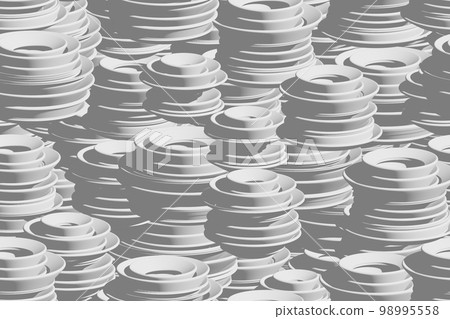 Grey Isometric Concentric Ring Seamless Pattern 98995558