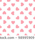 Pink hearts - seamless pattern 98995909