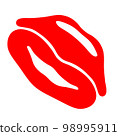 Red lips icon 98995911