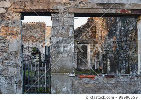 Destroyed building during World War 2 in Oradour- sur -Glane France Destroyed building during World War 2 in Oradour- sur -Glane France 98996559