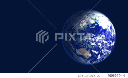 Earth Japan wide size copy space no stars in the background (3DCG image) Earth Japan wide size copy space no stars in the background (3DCG image) 98996944