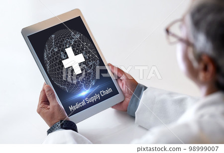 Doctor, tablet or global healthcare logistics in medical supply chain, medicine shipping or hospital community help. Woman, technology or screen of world abstract, first aid globe and life insurance Doctor, tablet or global healthcare logistics in medical supply chain, medicine shipping or hospital community help. Woman, technology or screen of world abstract, first aid globe and life insurance 98999007