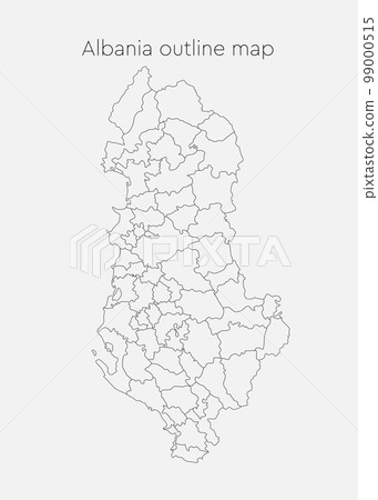 Vector map country Albania divided on regions 99000515