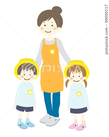 Kindergarten · Nursery · Children's teacher and students 99000517