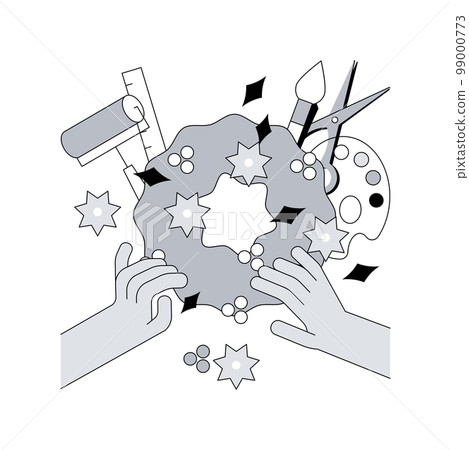 DIY decoration abstract concept vector illustration. Handmade design object, DIY holiday decor, self-made accessories, festive craft decoration, how-to decorate online tutorial abstract metaphor. DIY decoration abstract concept vector illustration. Handmade design object, DIY holiday decor, self-made accessories, festive craft decoration, how-to decorate online tutorial abstract metaphor. 99000773