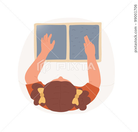 Touch Boards isolated cartoon vector illustration. Child exploring texture, kid touching rough and smooth boards, montessori material, teaching method, tactile sense development vector cartoon. Touch Boards isolated cartoon vector illustration. Child exploring texture, kid touching rough and smooth boards, montessori material, teaching method, tactile sense development vector cartoon. 99001706
