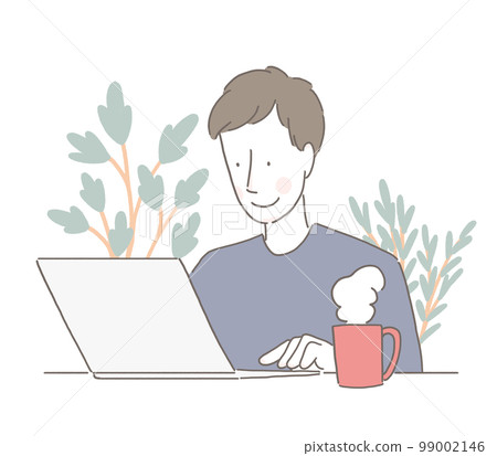 Men working from home 99002146