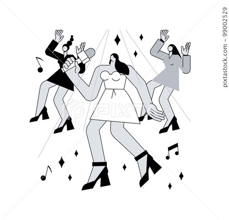 Popular music abstract concept vector illustration. Popular singer tour, pop music industry, top chart artist, musical band production service, recording studio, book for event abstract metaphor. Popular music abstract concept vector illustration. Popular singer tour, pop music industry, top chart artist, musical band production service, recording studio, book for event abstract metaphor. 99002529