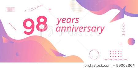 98th anniversary logo, birthday celebration. 99002804