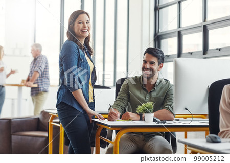 Business people, happy at computer and training, team and leader help with portrait in coworking space and writing notes. Man, woman and work, collaboration and partnership with advice and coaching Business people, happy at computer and training, team and leader help with portrait in coworking space and writing notes. Man, woman and work, collaboration and partnership with advice and coaching 99005212