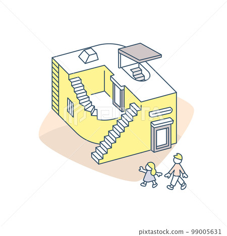 有很多樓梯的房子。 有很多樓梯的房子。 99005631