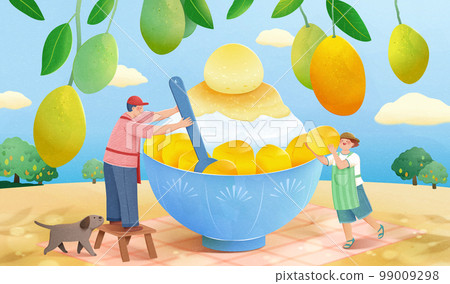 Mango shaved ice and fruit farmers 99009298