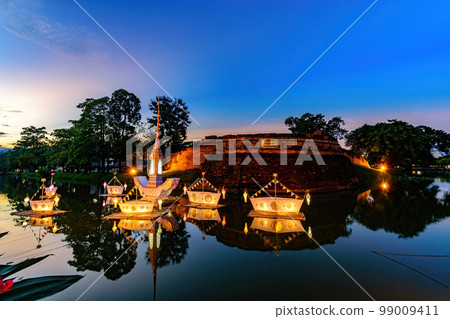 Lanterns decorated in the Loy Krathong Festival of Chiang Mai 99009411