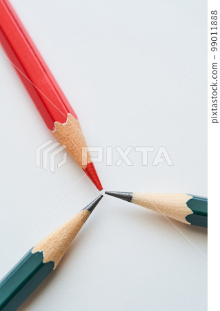 Close up of pencil and red pencil Close up of pencil and red pencil 99011888