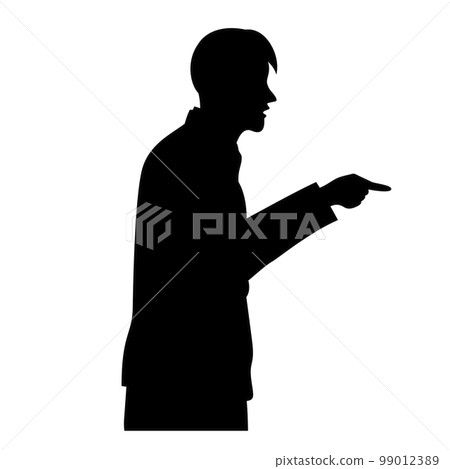 Silhouette illustration of an angry man Silhouette illustration of an angry man 99012389