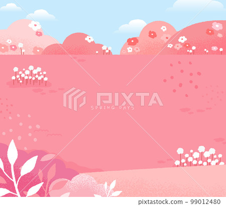 Emotional spring landscape background illustration 06 99012480