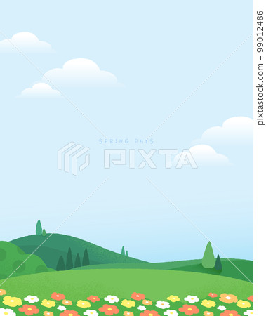 情感春天風景背景例證01 情感春天風景背景例證01 99012486