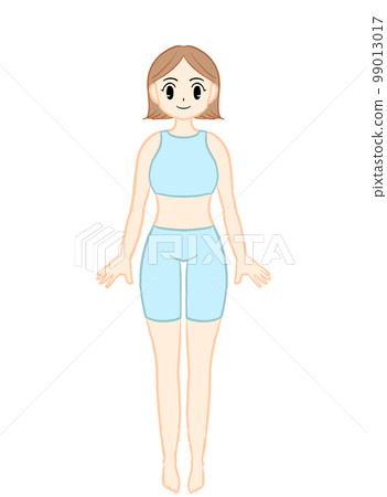 女性/苗條/美麗/節食/成功/前後/攤開雙手 女性/苗條/美麗/節食/成功/前後/攤開雙手 99013017