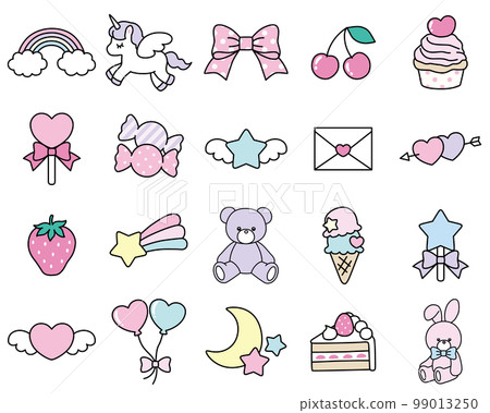 Yumekawa icon illustration set 99013250