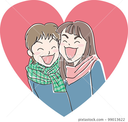 微笑_微笑的人_2個女高中生_背景心 微笑_微笑的人_2個女高中生_背景心 99013622