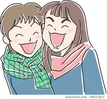 Smile_smiling person_two high school girls_cutout 99013623