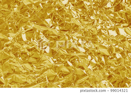 Gold foil leaf shiny texture, abstract yellow wrapping paper for background and design art work. Gold foil leaf shiny texture, abstract yellow wrapping paper for background and design art work. 99014321