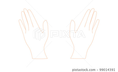 Simple right hand and left hand Both hands body parts 99014391