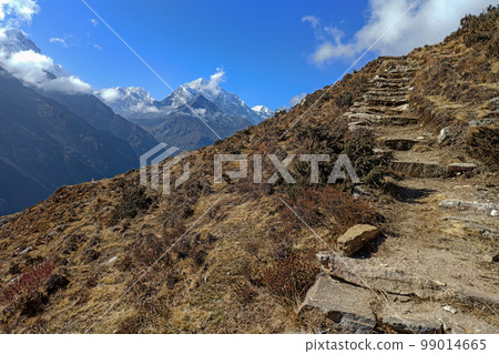 Narrow path at Khumbu valley Narrow path at Khumbu valley 99014665