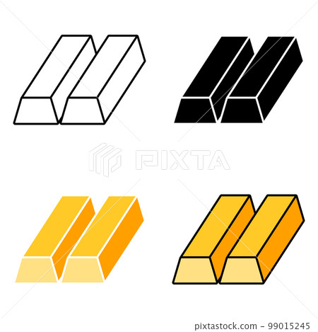 Gold in flat style isolated 99015245