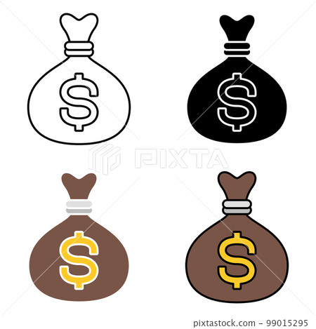 Money Sack in flat style isolated 99015295