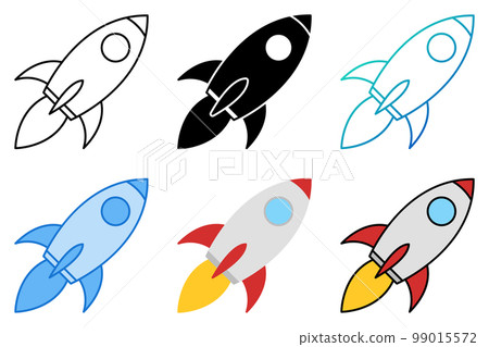 Rocket in flat style isolated 99015572