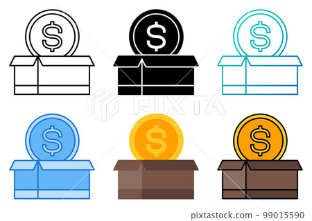 Money Box in flat style isolated 99015590