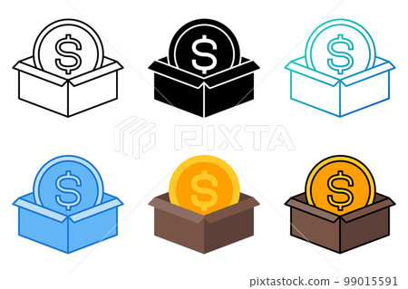 Money Box in flat style isolated 99015591