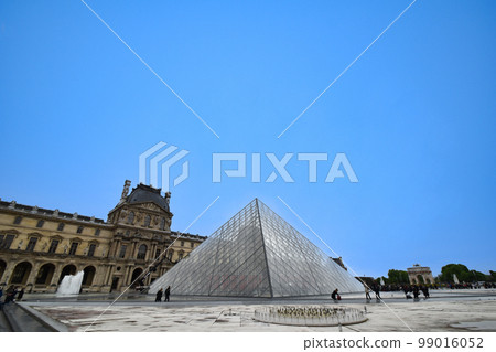 Pyramid in the Louvre courtyard Pyramid in the Louvre courtyard 99016052