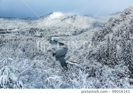 只見線第一橋雪景， 99016143