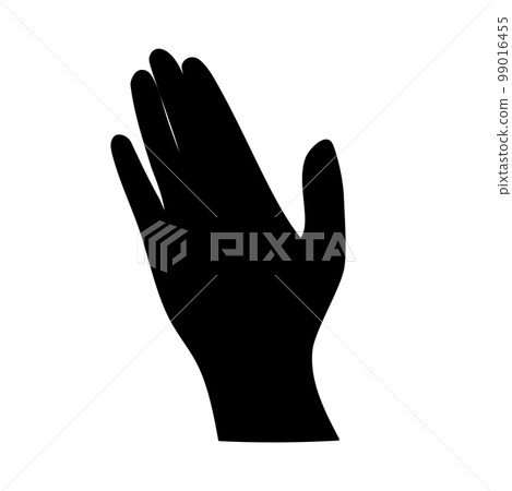 Simple left hand one hand body parts silhouette 99016455