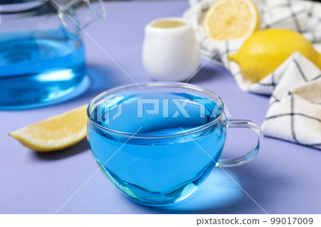 Concept of tasty hot drink, Anchan tea, close up Concept of tasty hot drink, Anchan tea, close up 99017009