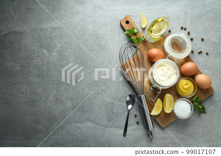 Concept of sauce, mayonnaise, space for text 99017107