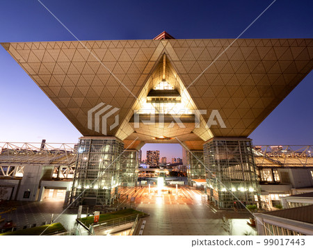 Tokyo Big Sight at dusk Tokyo Big Sight at dusk 99017443