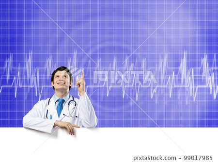 Doctor with banner Doctor with banner 99017985