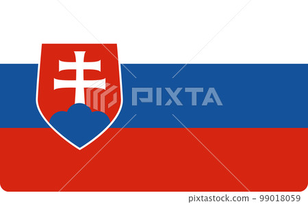 Slovakia flag vector isolated. European union country Slovakia flag vector isolated. European union country 99018059