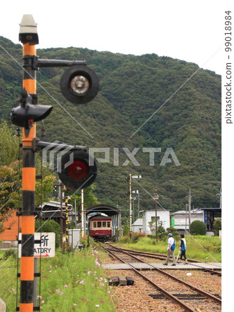 Yoshigahara Station where trains are preserved in dynamic condition on the discontinued Dowa Mining Katakami Railway Yoshigahara Station where trains are preserved in dynamic condition on the discontinued Dowa Mining Katakami Railway 99018984