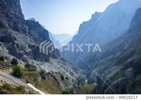 Cares trail - ruta del Cares - in Picos de Europa, Asturias, Spain Cares trail - ruta del Cares - in Picos de Europa, Asturias, Spain 99019217
