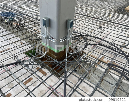 State around the steel frame columns before placing the dirt floor State around the steel frame columns before placing the dirt floor 99019321