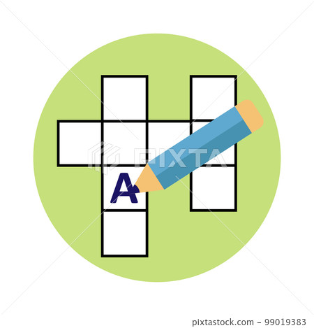 Crossword icon. Vector illustration. to solve crossword puzzles. 99019383