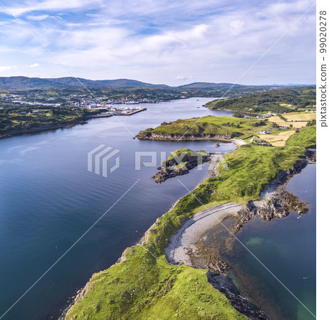 Aerial of Carntullagh Head by Killybegs in County Donegal - Republic of Ireland Aerial of Carntullagh Head by Killybegs in County Donegal - Republic of Ireland 99020278