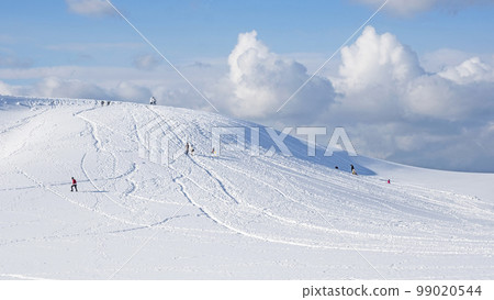 Snowy landscape of Tottori Sand Dunes 99020544