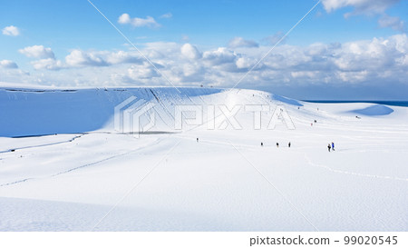 Snowy landscape of Tottori Sand Dunes 99020545