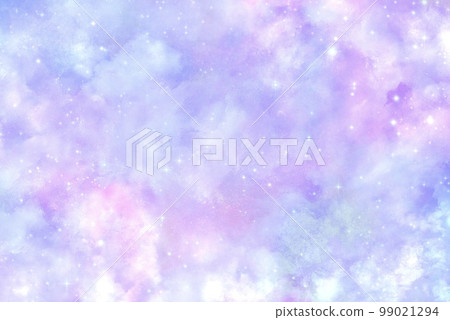 Dream cute background starry sky unicorn color illustration 99021294