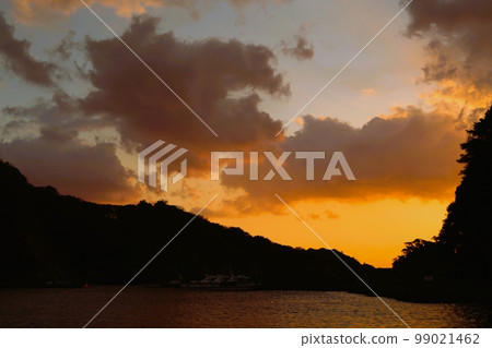 仁科港發芽的夕陽 仁科港發芽的夕陽 99021462